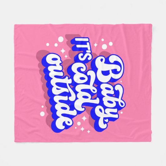 Kindermädchen, kalt draußen im Winter. Fleecedecke (Vorderseite (Horizontal))