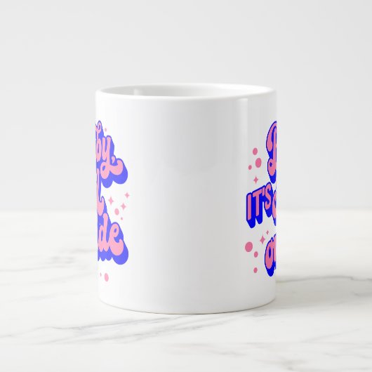 Kindermädchen, kalt draußen im Winter. Jumbo-Tasse (Vorderseite)