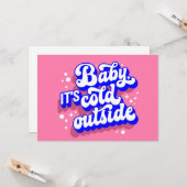 Kindermädchen, kalt draußen im Winter. Karte (Vorderseite/Rückseite Beispiel)