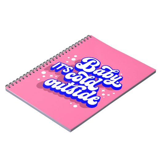 Kindermädchen, kalt draußen im Winter. Notizblock (Linke Seite)