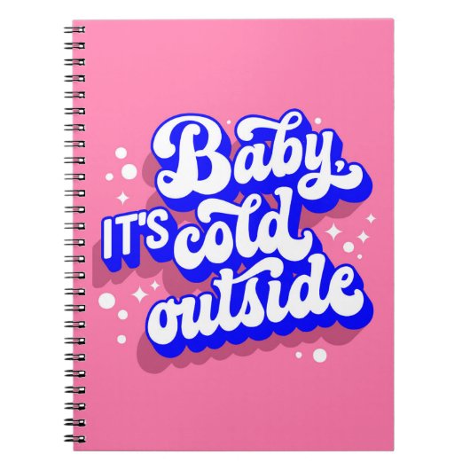 Kindermädchen, kalt draußen im Winter. Notizblock (Vorderseite)