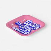 Kindermädchen, kalt draußen im Winter. Pappteller (Gewinkelt)