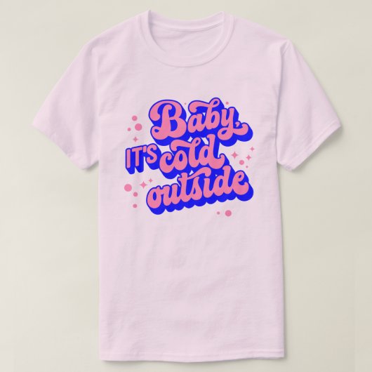 Kindermädchen, kalt draußen im Winter. T-Shirt (Design vorne)