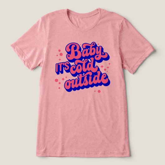 Kindermädchen, kalt draußen im Winter. Tri-Blend Shirt (Design Vorderseite)