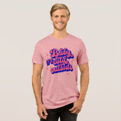 Kindermädchen, kalt draußen im Winter. Tri-Blend Shirt (Vorderseite voll)