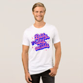 Kindermädchen, kalt draußen im Winter. Tri-Blend Shirt (Vorderseite voll)
