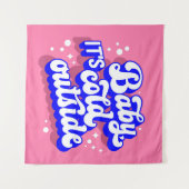 Kindermädchen, kalt draußen im Winter. Wandteppich (Vorderseite (Horizontal))