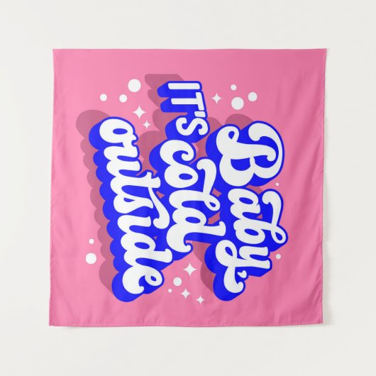 Kindermädchen, kalt draußen im Winter. Wandteppich (Vorderseite (Horizontal))