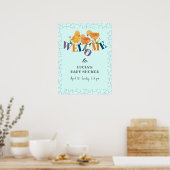 Kindermädchen Kindermädchen Kinderdusche Willkomme Poster (Küche)
