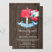 Kindermädchen Langstreckendusche per Post Einladun Einladung (Vorne/Hinten)