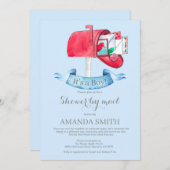 Kindermädchen Langstreckendusche per Post Einladun Einladung (Vorne/Hinten)