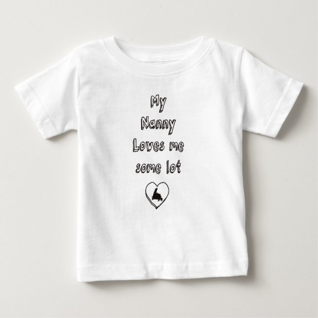 Kindermädchen Liebe mir viel Baby T-shirt (Vorderseite)