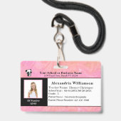 Kindermädchen mit benutzerdefinierter ID-Karte Ausweis (Vorderseite mit Lanyard)