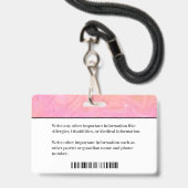 Kindermädchen mit benutzerdefinierter ID-Karte Ausweis (Rückseite mit Lanyard)