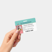 Kindermädchen mit benutzerdefinierter ID-Karte Ausweis (Handheld)