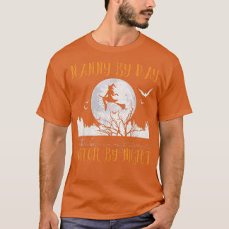 Kindermädchen nach Tag Hexe nach Nacht Halloween T-Shirt