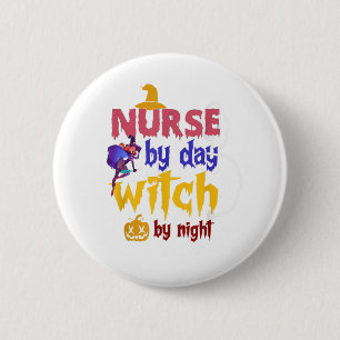Kindermädchen nach Tag Hexe nach Nacht Vintagen Ha Button