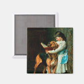 Kindermädchen oder obligatorische Bildung Magnet (Vorderseite/Rückseite)