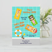 Kindermädchen Party Einladung zum ersten Geburtsta (Stehend Vorderseite)