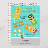 Kindermädchen Party Einladung zum ersten Geburtsta (Vorne/Hinten)