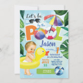 Kindermädchen Party zum ersten Geburtstag Einladung (Vorderseite)