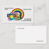 Kindermädchen-Regenbogen-Kinder der Visitenkarte (Vorne/Hinten)