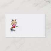 Kindermädchen-Strichmännchen Visitenkarte (Rückseite)