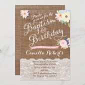 Kindermädchen Taufe und Einladungen zum Geburtstag (Vorne/Hinten)