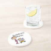 Kindermädchen und Kindergeschenke Sandstein Untersetzer (Seite)