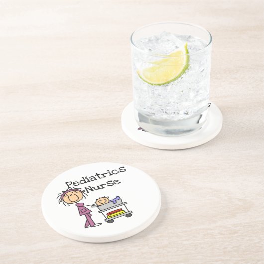 Kindermädchen und Kindergeschenke Sandstein Untersetzer (Seite)