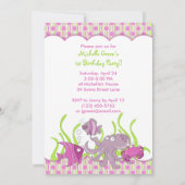 Kindermädchen unter dem Meer Einladung zum Geburts (Rückseite)