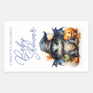 Kindermädchen Wasserfarbe Kinderdusche Rechteckiger Aufkleber