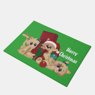 Kindermädchen Weihnachts Weihnachtsferien Fußmatte