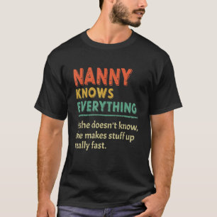 Kindermädchen weiß alles, was Frauen am Muttertag T-Shirt