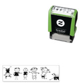 Kindermädchen, zeichnend permastempel (Beispiel)