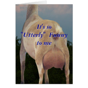 Kindermädchen-Ziegen-humorvolle Karte fertigen