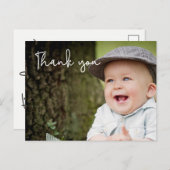 Kindermädchen zum ersten Mal Geburtstag Dankeschön Postkarte (Vorne/Hinten)