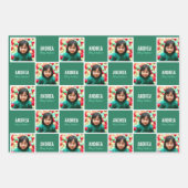 Kindermädchenjunge Custom Foto & Name Picture Chri Geschenkpapier Set (Vorderseite 3)