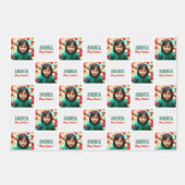 Kindermädchenjunge Custom Foto & Name Picture Chri Geschenkpapier Set (Vorderseite)