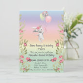 Kindermädchentag mit einem sonnigen Osterrau Einladung (Stehend Vorderseite)