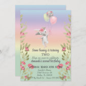 Kindermädchentag mit einem sonnigen Osterrau Einladung (Vorne/Hinten)