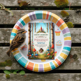 Kindermädchenwald Einladung zur Geburtstagsparty