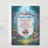 Kindermädchenwald Einladung zur Geburtstagsparty (Vorderseite)