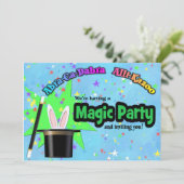 Kindermagie-Party Einladung (Stehend Vorderseite)