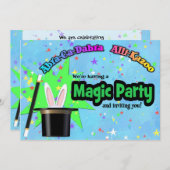 Kindermagie-Party Einladung (Vorne/Hinten)