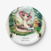 Kindermagische Schlange zum Geburtstag Pappteller (Vorderseite)