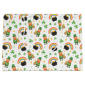 Kindermalbuch-Stil Spaß zum St. Patrick's Day Große Geschenktüte (Vorderseite)