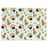 Kindermalbuch-Stil Spaß zum St. Patrick's Day Große Geschenktüte (Rückseite)