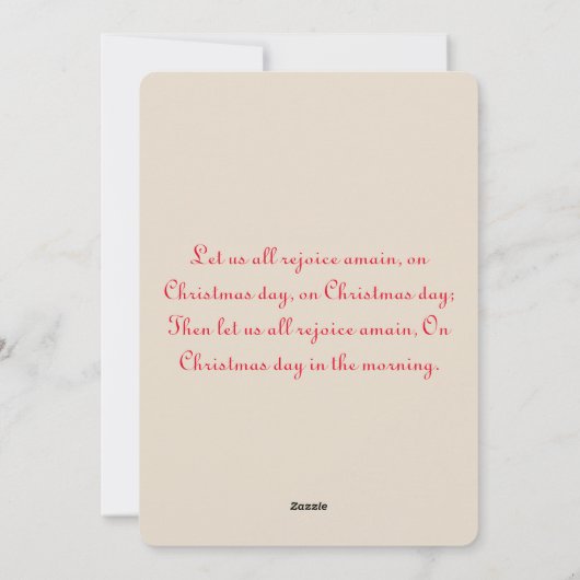 Kindermalerei Feiertagskarte (Rückseite)