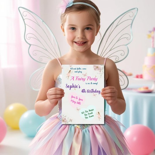 Kindermärchen-Geburtstagsparty Einladung